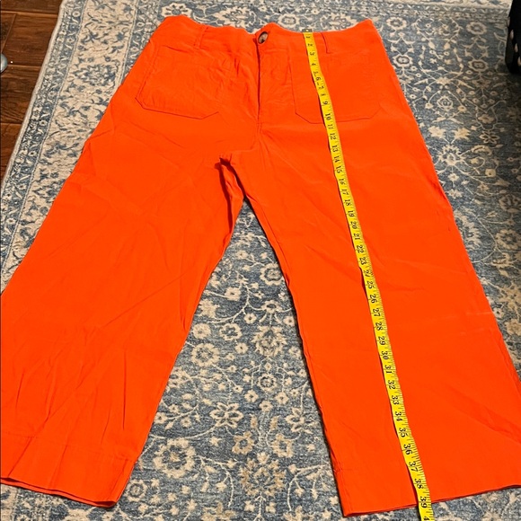 Anthropologie Maeve The Colette Cropped Pants Linen Blend Bohemian Modern - Picture 10 of 14